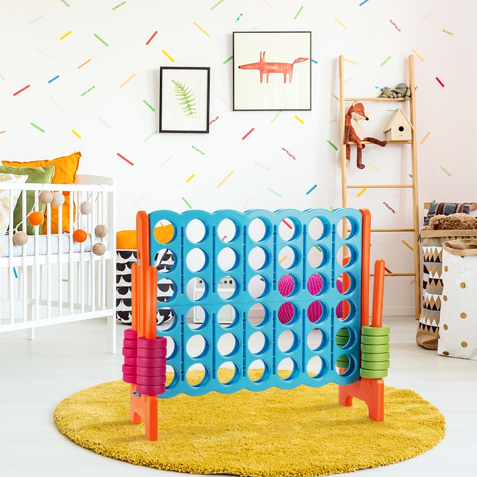 Jumbo 4 in a Row 4-to-Score Giant Game Set-White
