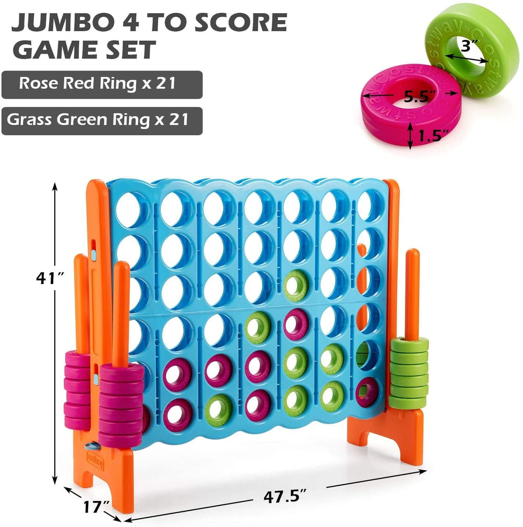 Jumbo 4 in a Row 4-to-Score Giant Game Set-White