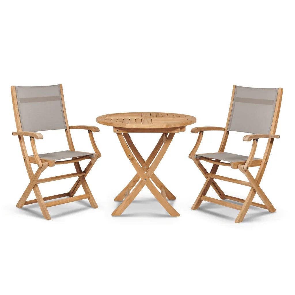 Stella Durable Teak Patio Round Bistro Set 3PC